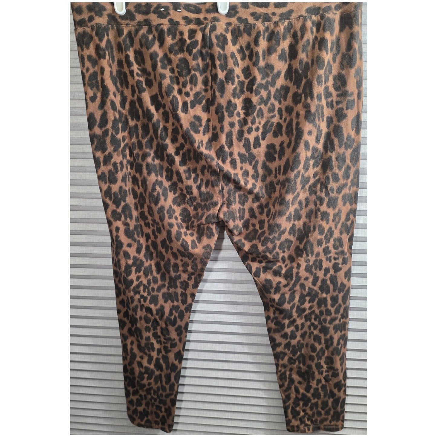 Style & Co Leopard Print Leggings Capris Cropped Plus Size 3X XXX Brown Black