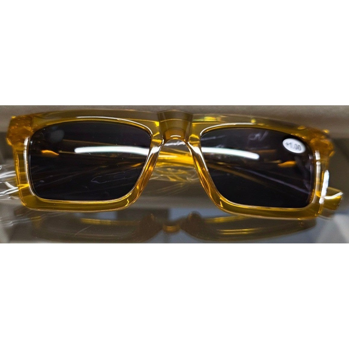 New Bifocal Reading Readers Lenses +1.00 Glasses UV400 Sunglasses Orange Square
