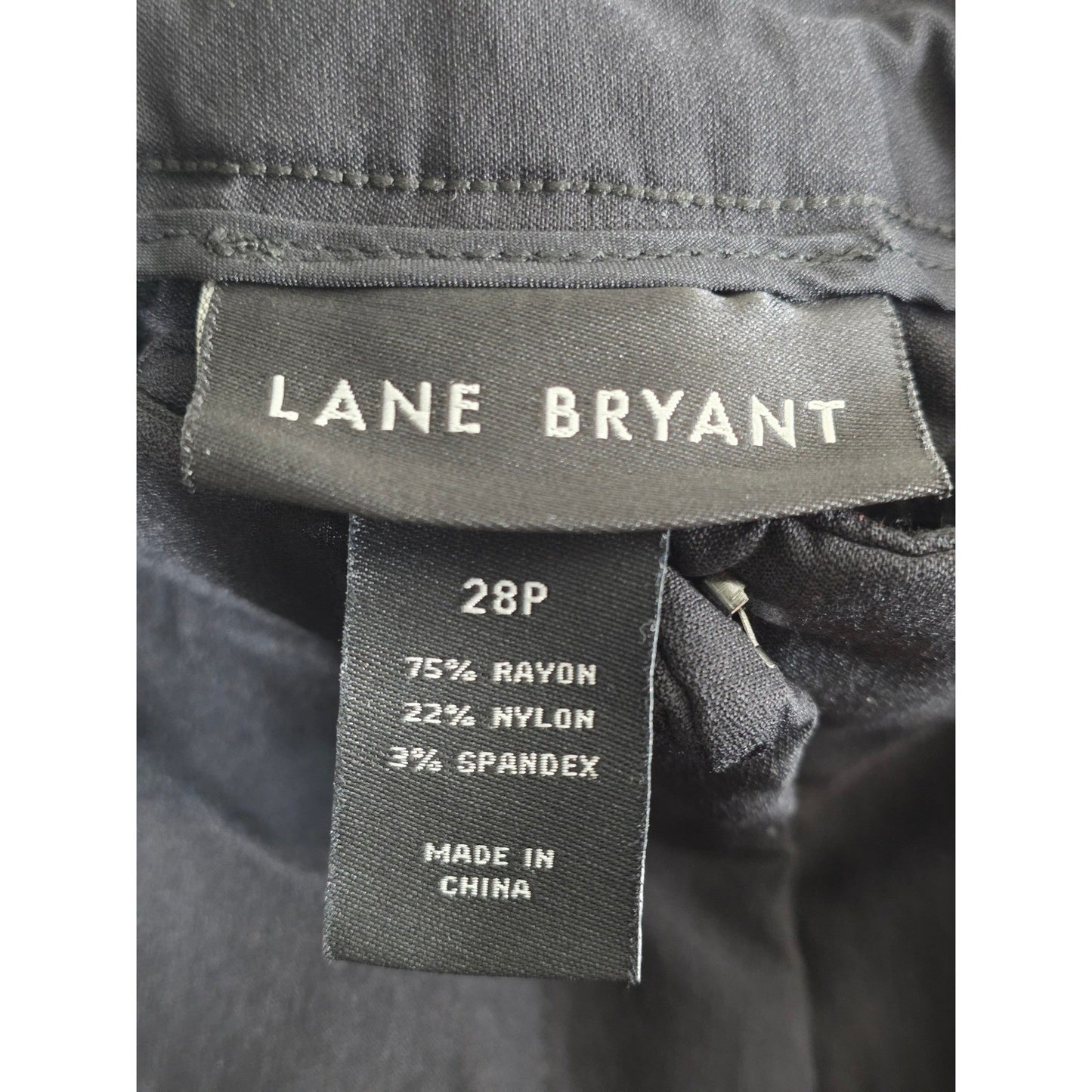 Lane Bryant Capris Plus Size 28 P Petite 28P Black Cropped Stretch Pants Pocket