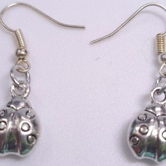 New Ladybug Charm Earrings Silver Tone Lady Bug Insect Lover Gift Ear Rings