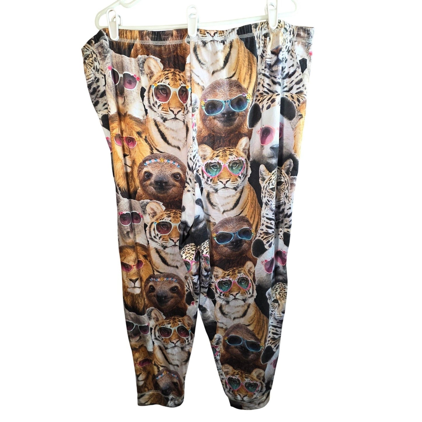 Secret Treasures Pajama Pants Plus Size 2X XX Lions Tigers Bears Sloth Animal NT