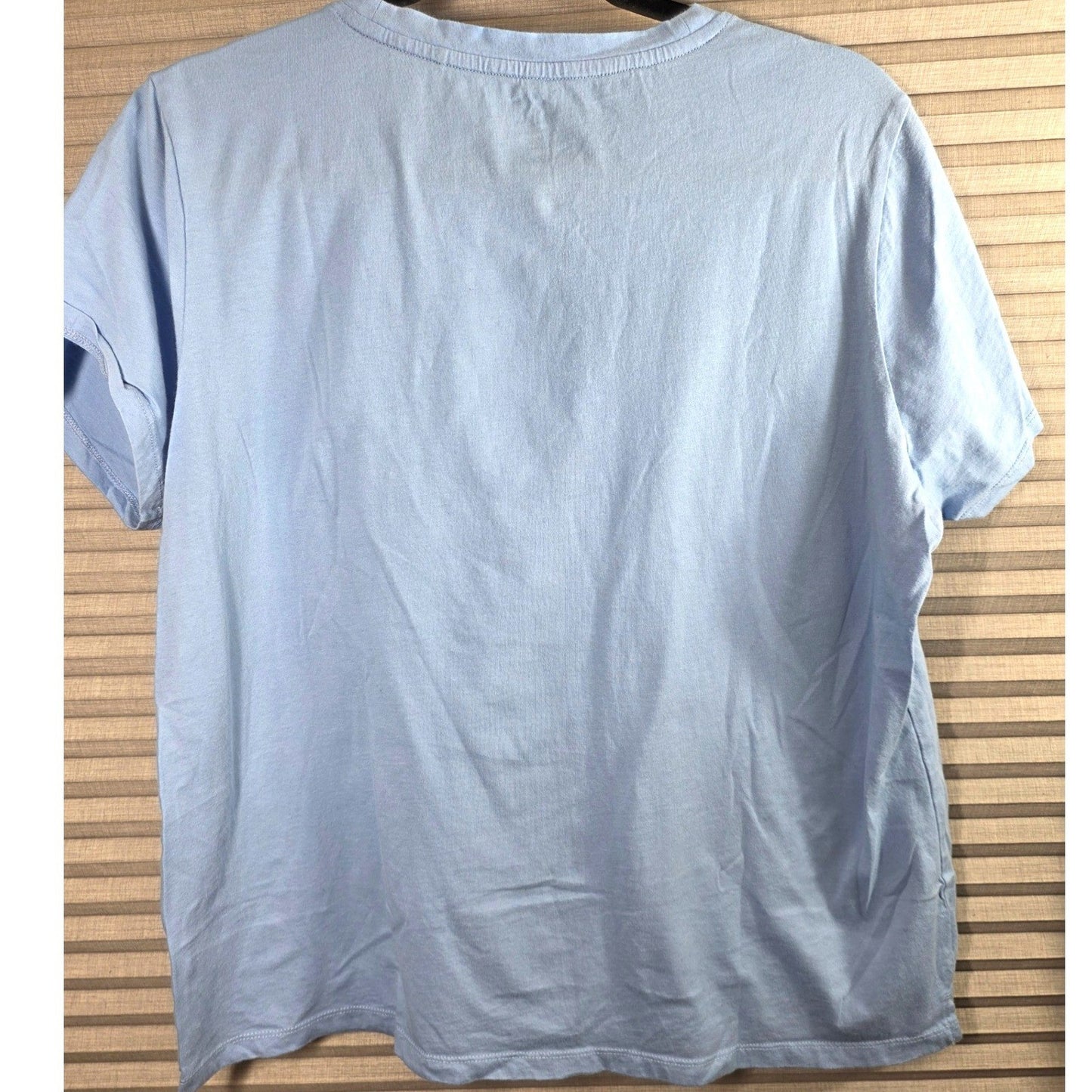 GAP 1969 Logo Graphic T-Shirt Womens Large L Light Blue Short Sleeve Cotton Tee