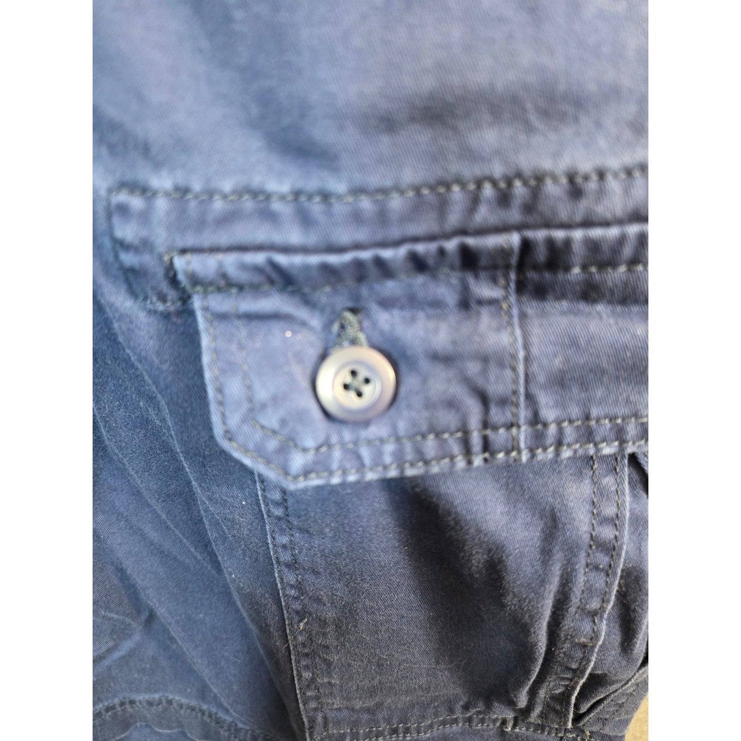 St John's Bay Cargo Shorts Big Mens Plus Size 44 Blue Comfort Stretch Waist