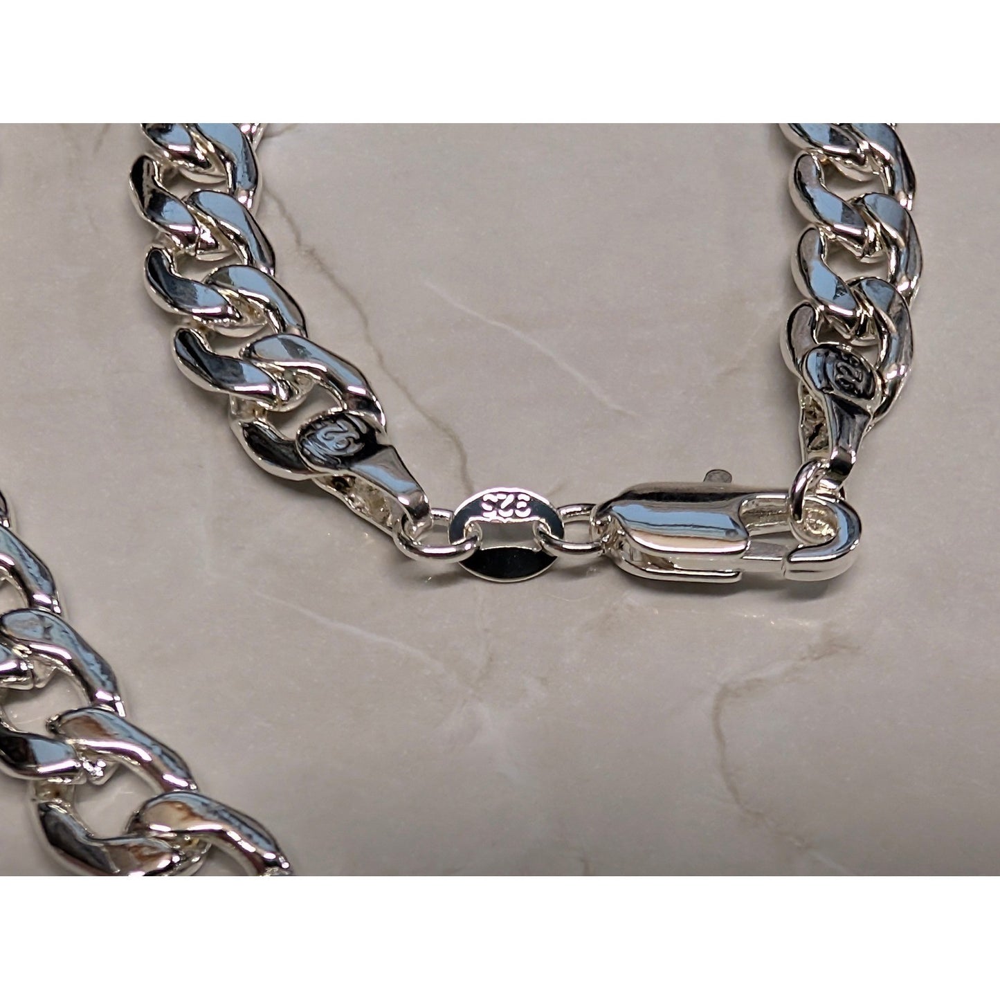 New Sterling Silver 925 Cuban Curb Link Chain Necklace 22" 6MM Polished Flat