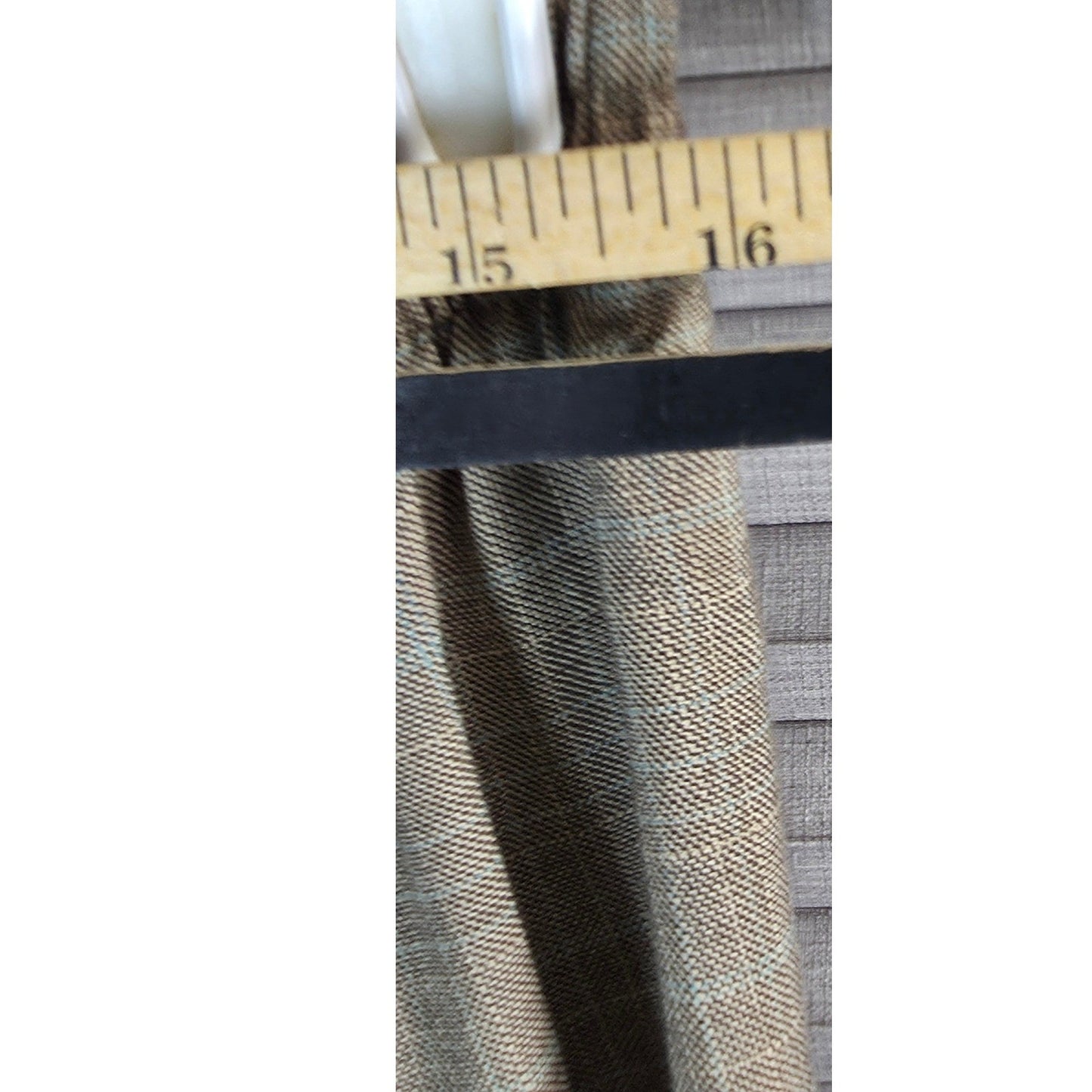 NWT MaCYS $42 Vtg Alfred Dunner Town & Country Pants 14P 14 P Petite Brown Plaid