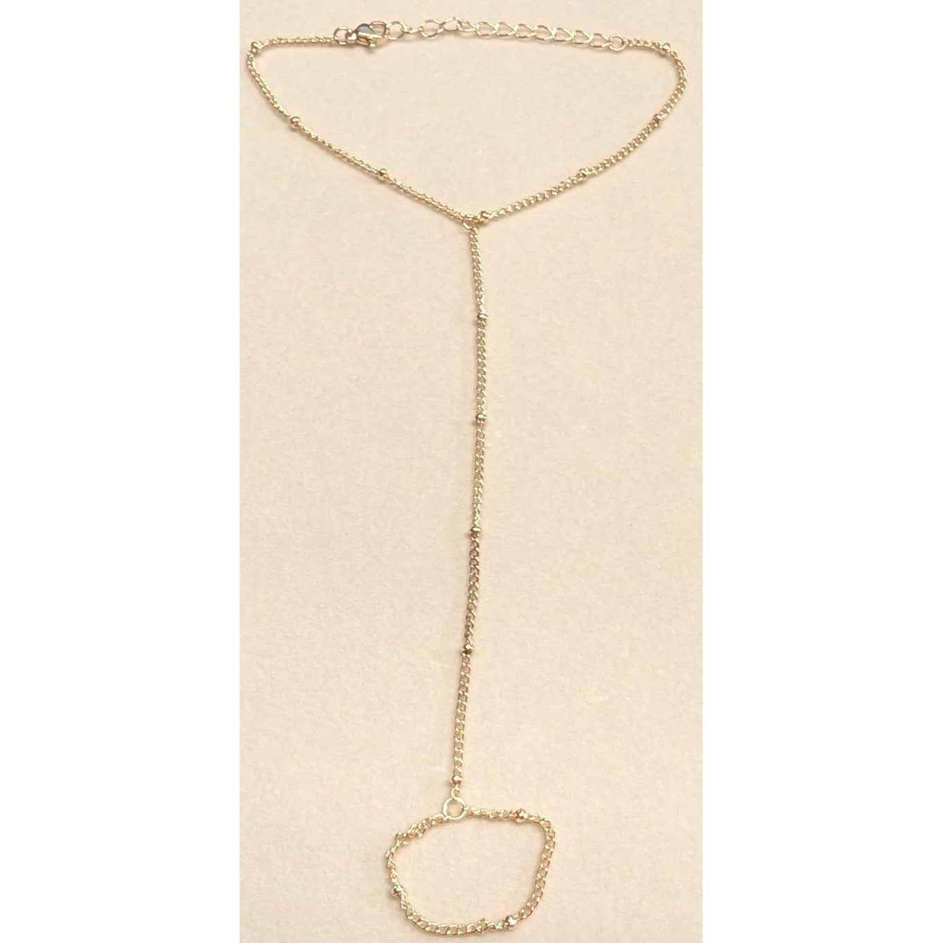New 14K 14K Gold Plated Satellite Chain Slave Bracelet Hand Harness Dainty Boho