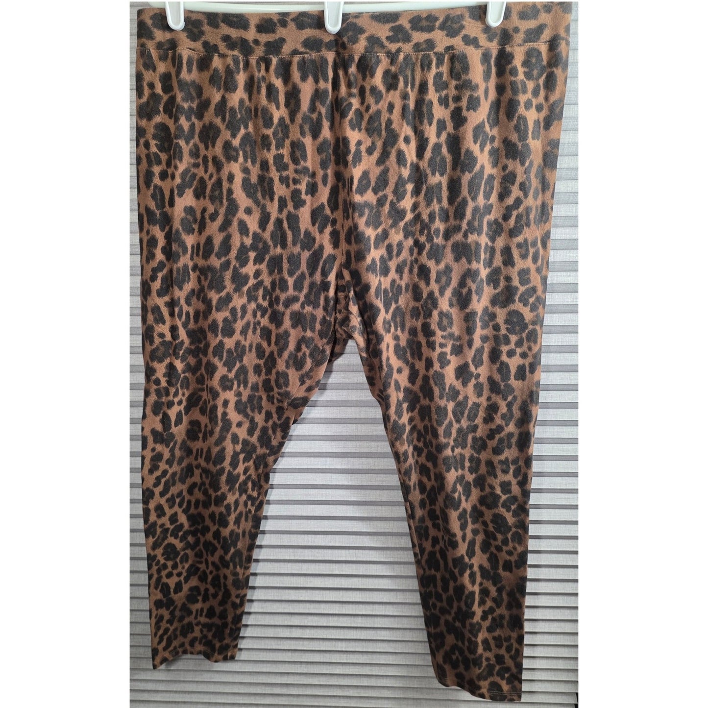 Style & Co Leopard Print Leggings Capris Cropped Plus Size 3X XXX Brown Black