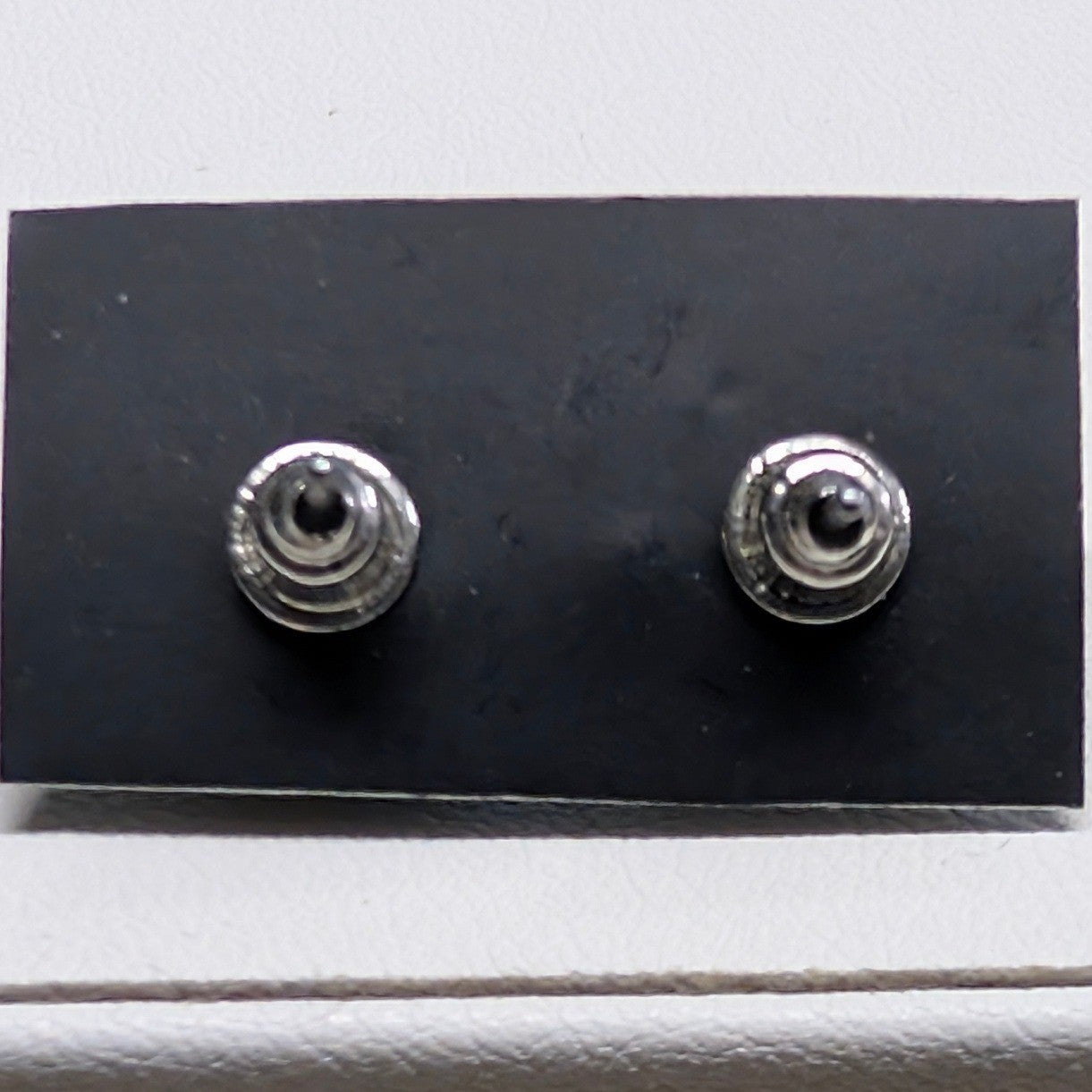 Vtg New Star Planet Stud Earrings SilverTone Celestial Saturn Galaxy Rhinestones