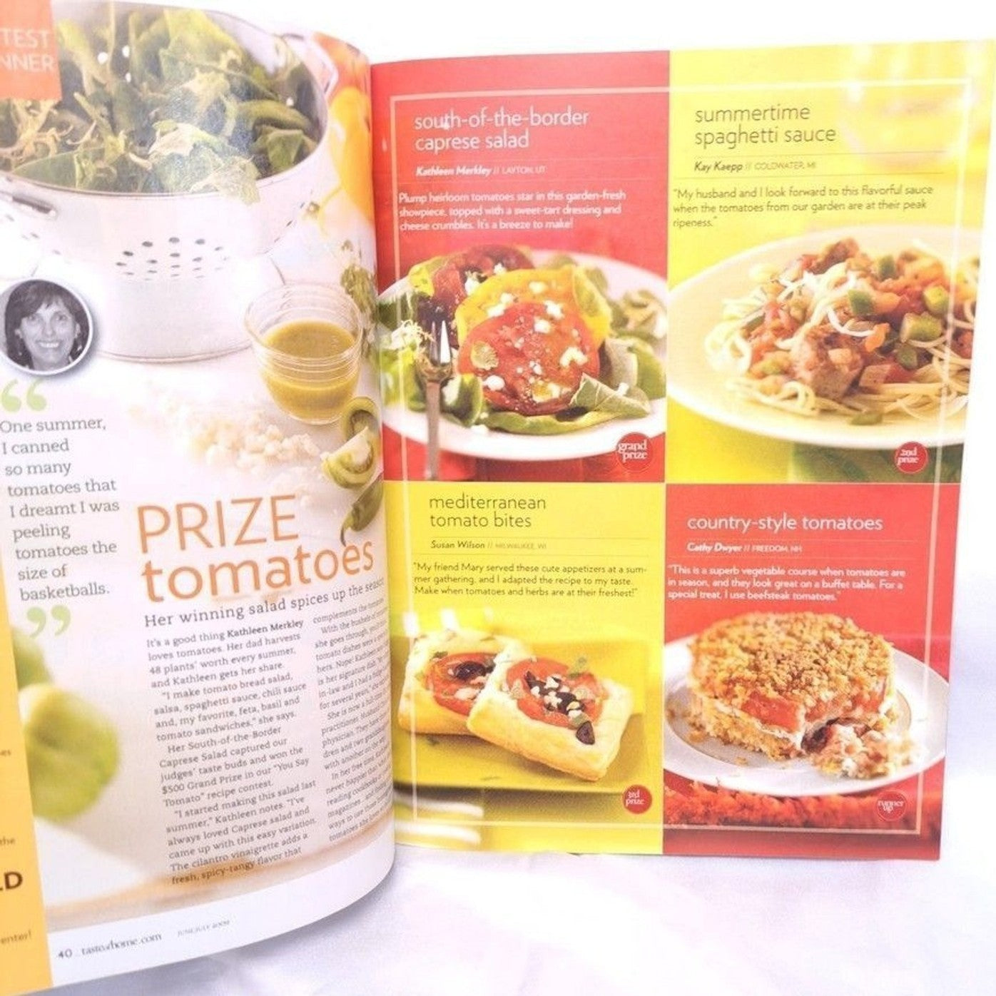 Taste of Home Cookbook Magazine June July 2009 Red Tomato Summer 99 Cent Recipes