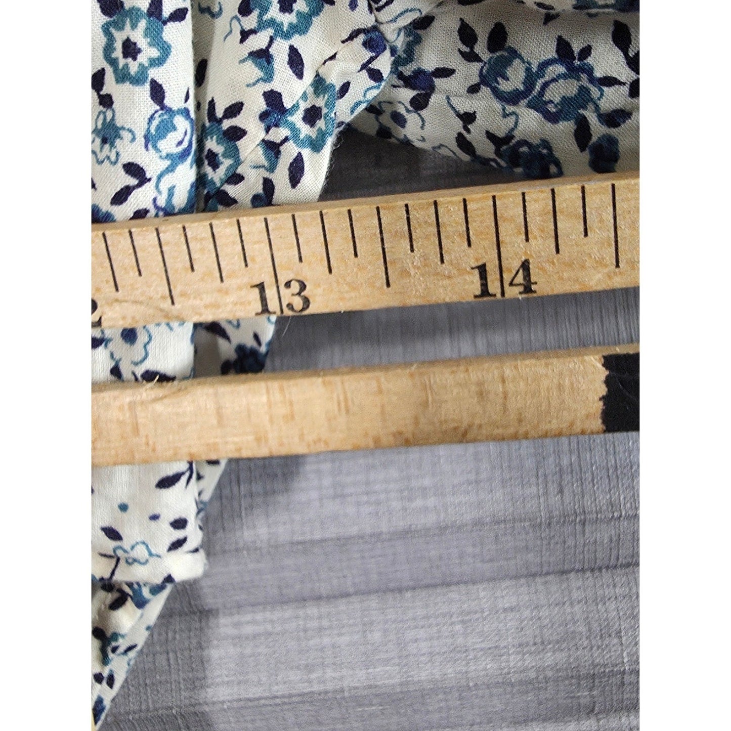 Lush Maxi Dress Floral Small S Cotton Blue White Cut Out Back Short Sleeves