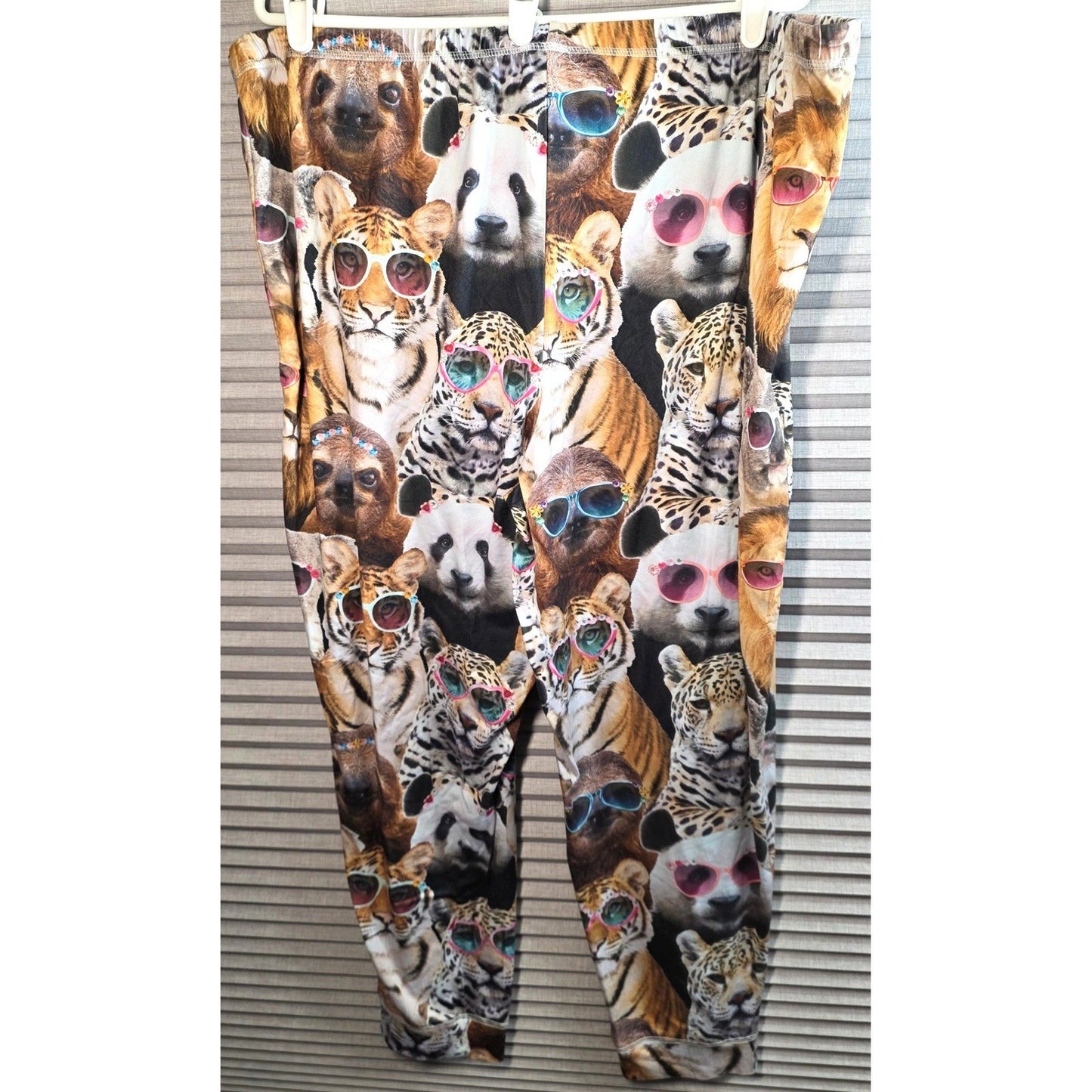 Secret Treasures Pajama Pants Plus Size 2X XX Lions Tigers Bears Sloths Animal