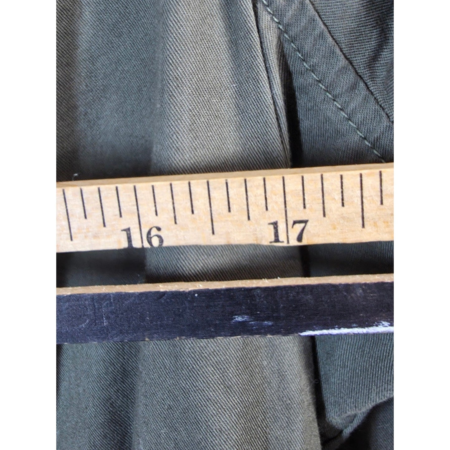 Time and Tru Button Down Shirt Dress PLus Size XXL 2X Roll Tab Olive Drab Green