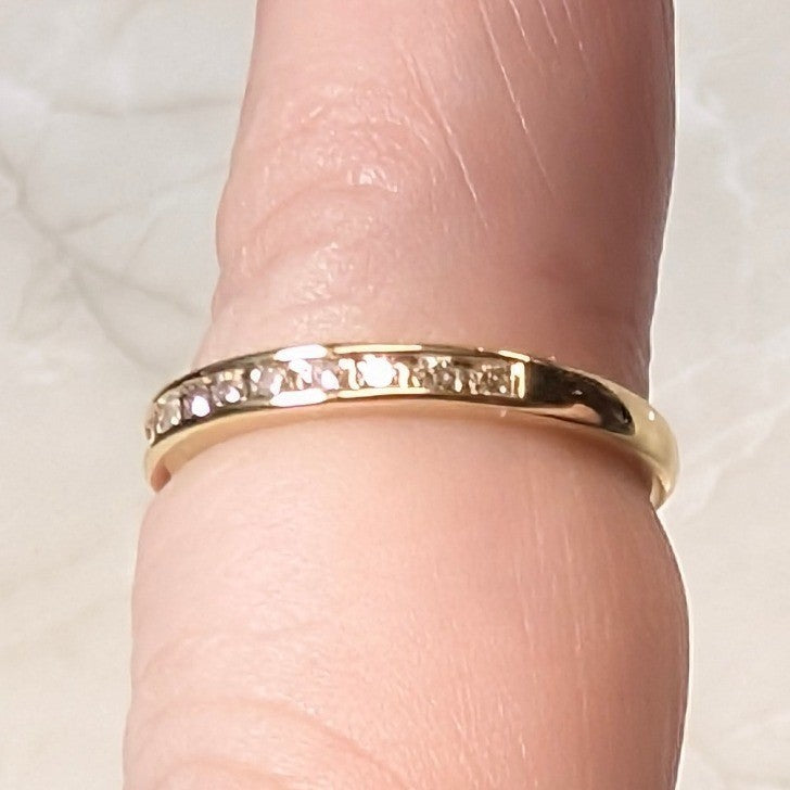 New 14K GF Gold Filled Cubic Zirconia CZs Size 3.25 Band Ring Sparkly Finger Toe