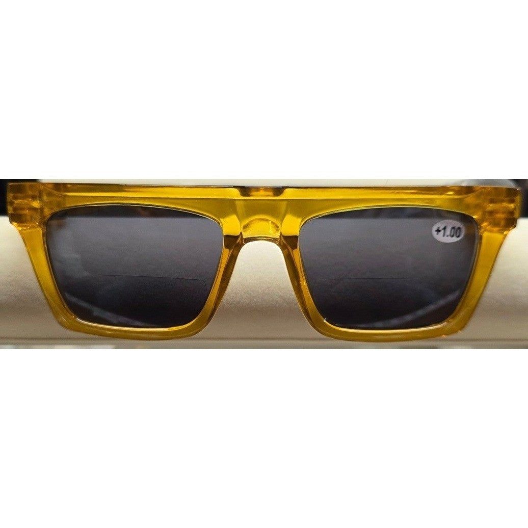 New Bifocal Reading Readers Lenses +1.00 Glasses UV400 Sunglasses Orange Square